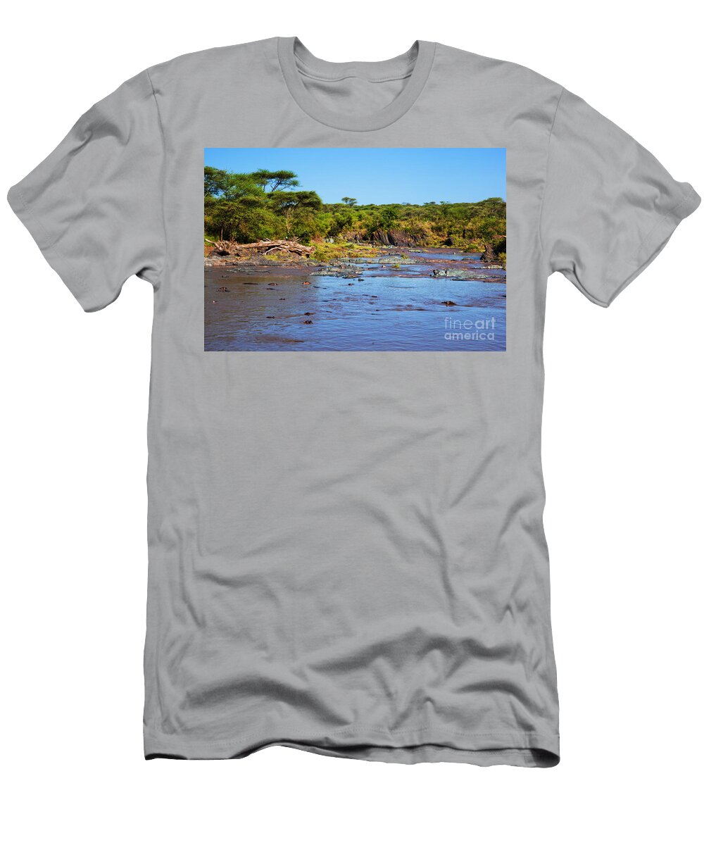 1 Hippopotamus in River Serengeti Tanzania Michal Bednarek T-Shirt
