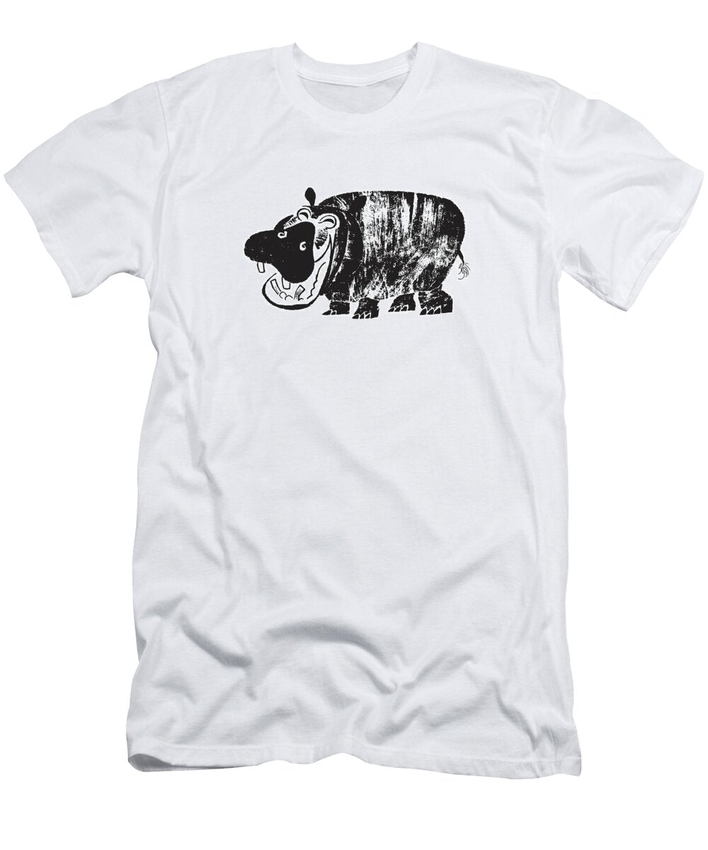1 Illustration of Laughing Hippo Csa Images T-Shirt