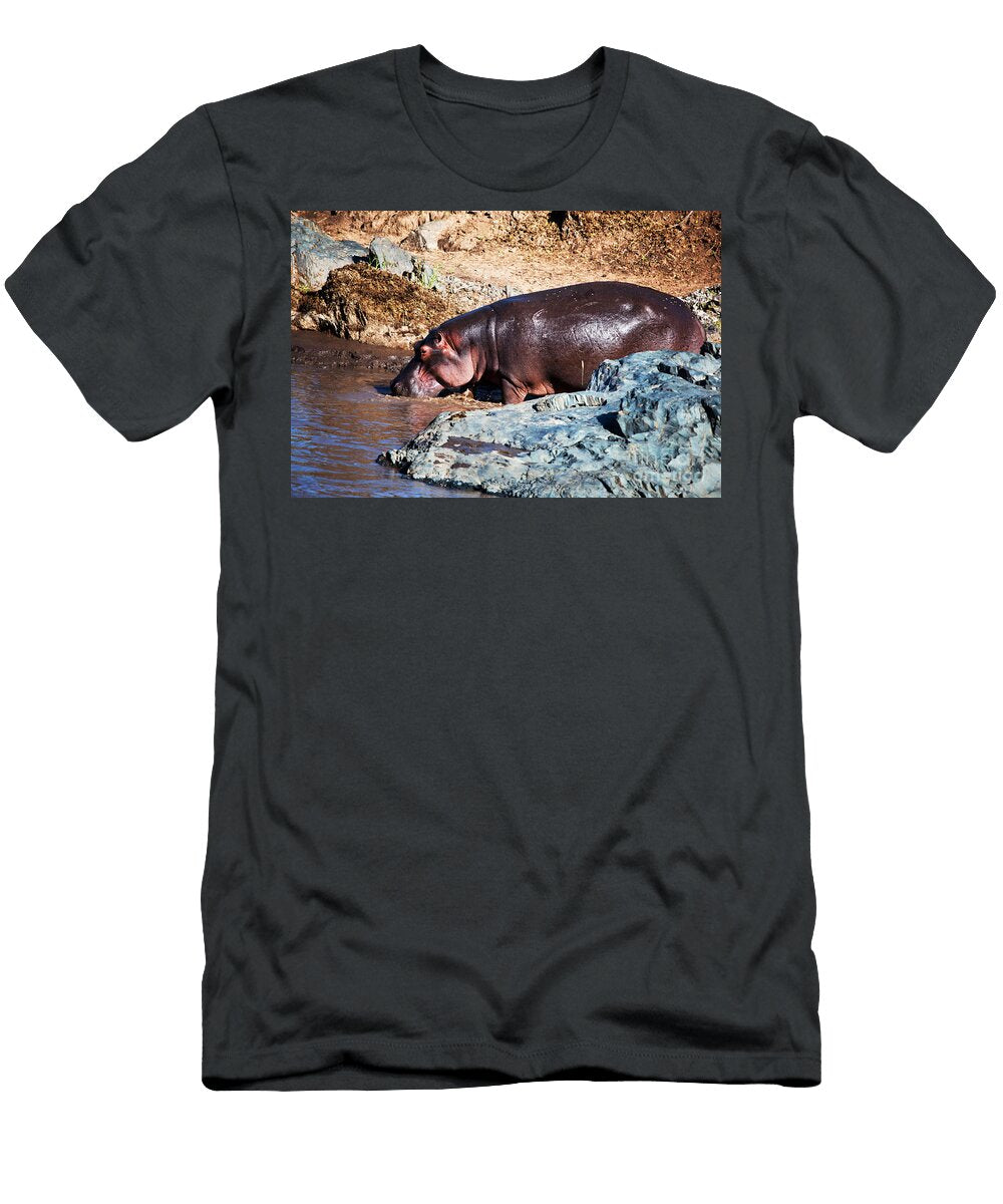 2 Hippopotamus in River Serengeti Tanzania Michal Bednarek T-Shirt