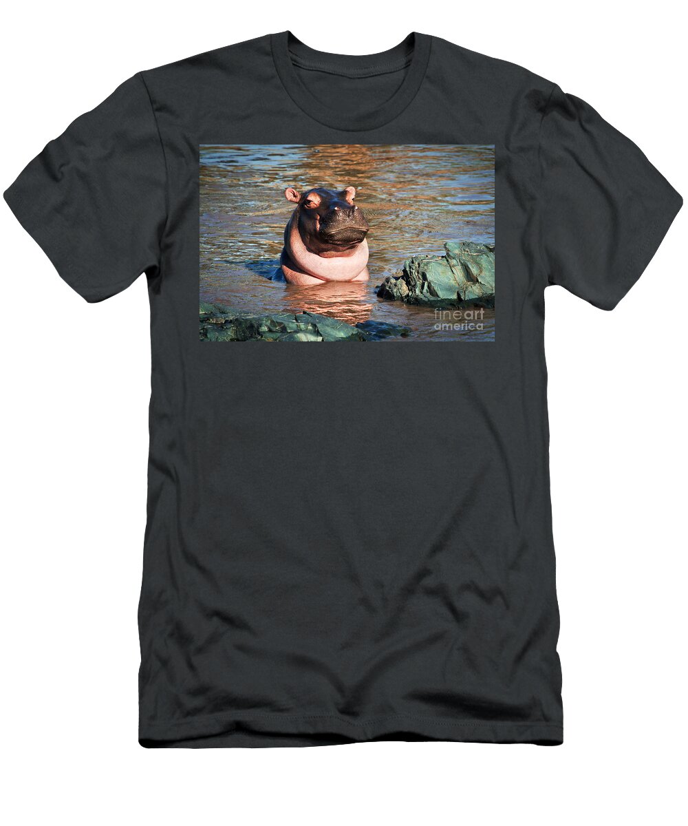 8 Hippopotamus in River Serengeti Tanzania Michal Bednarek T-Shirt