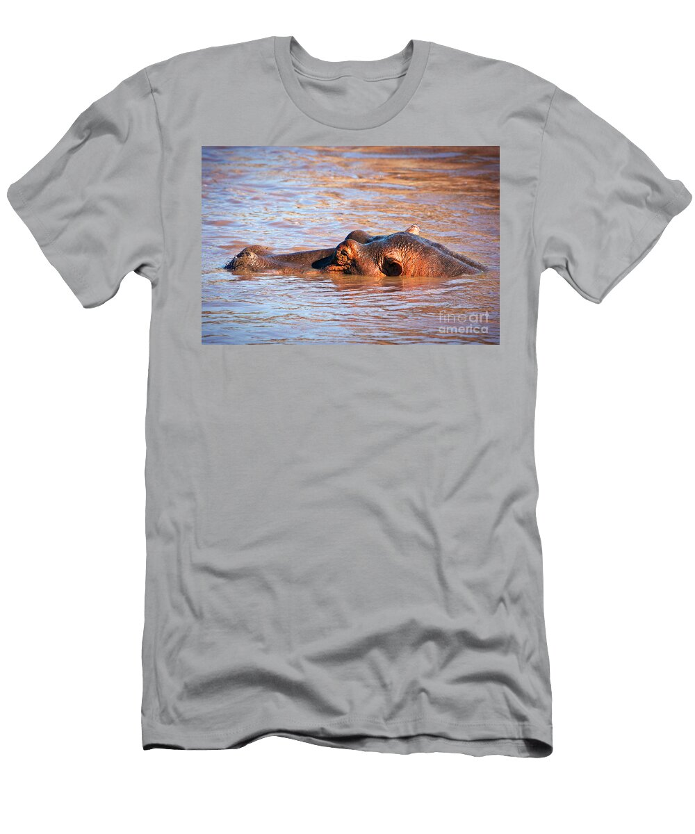 9 Hippopotamus in River Serengeti Tanzania Michal Bednarek T-Shirt