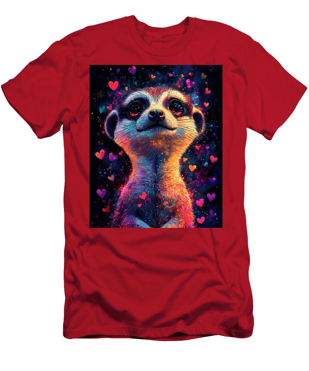 A Curious Meerkat Pose Rhys Jacobson T-Shirt