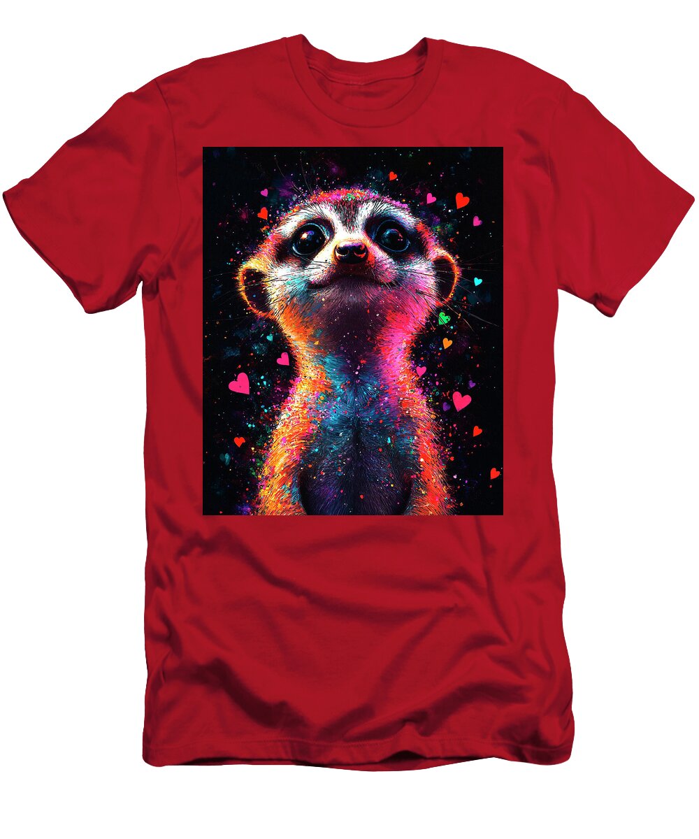 A Playful Meerkat Climb Rhys Jacobson T-Shirt