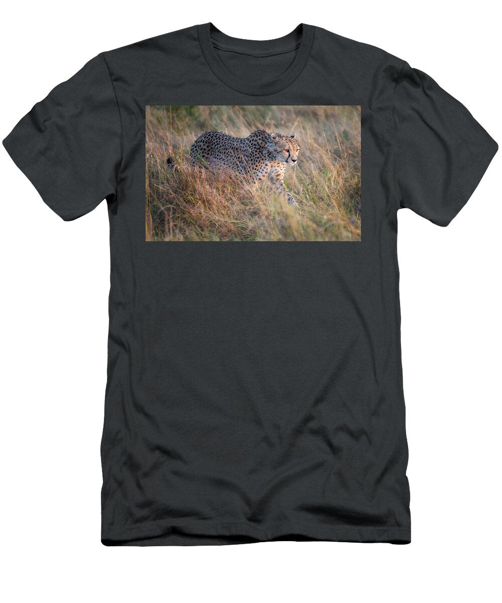 Cheetah on the Prowl Masai Mara Kenya Joan Carroll T-Shirt
