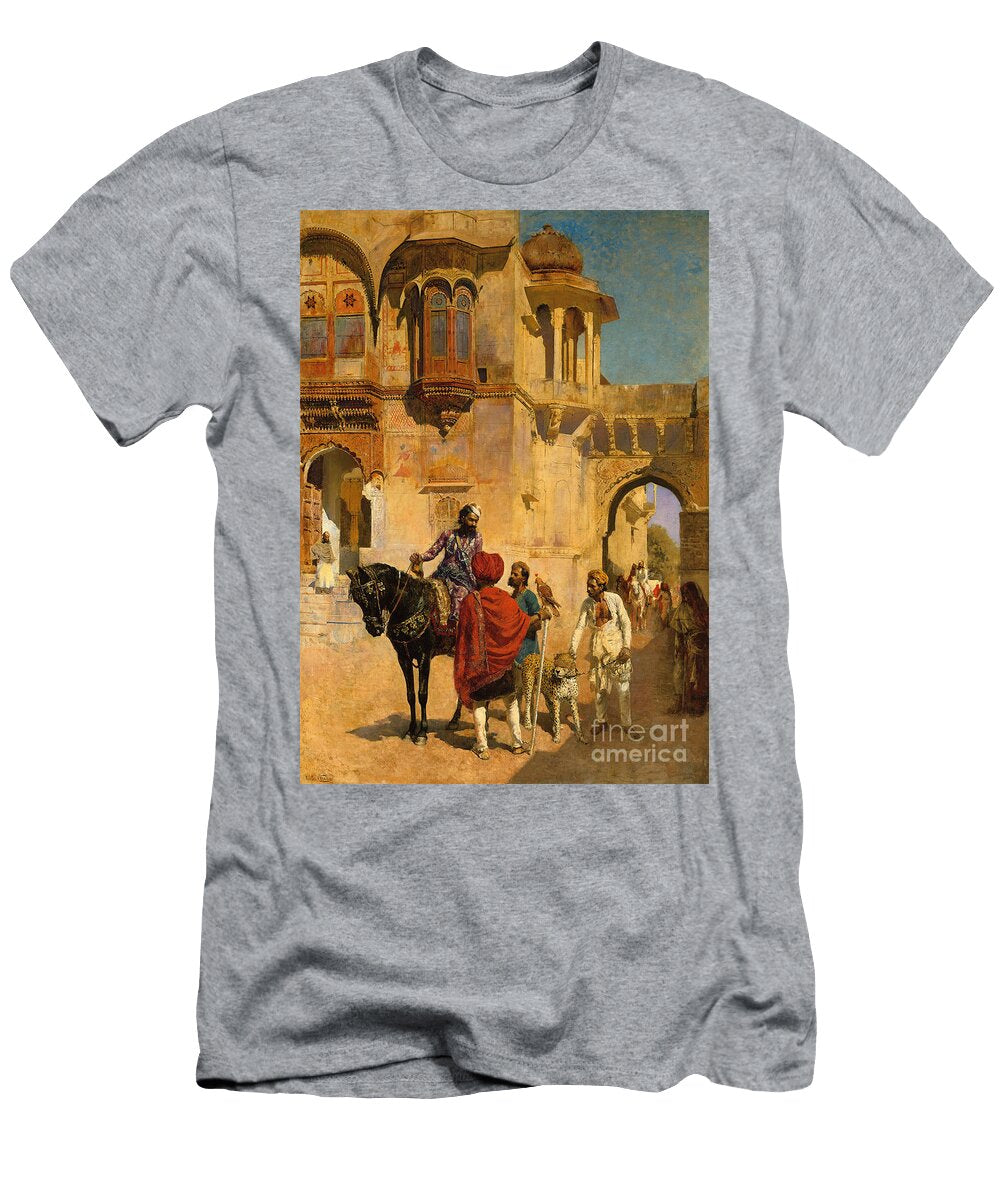 Departure for the Hunt in the Forecourt of a Palace of Jodhpore Edwin Lord Weeks T-Shirt