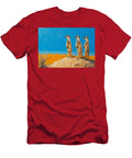 Humorous Meerkats Standing Guard in the Desert Rhys Jacobson T-Shirt