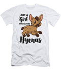 Just a Girl Who Loves Hyenas Funny Hyena Girl Gift Eq Designs T-Shirt