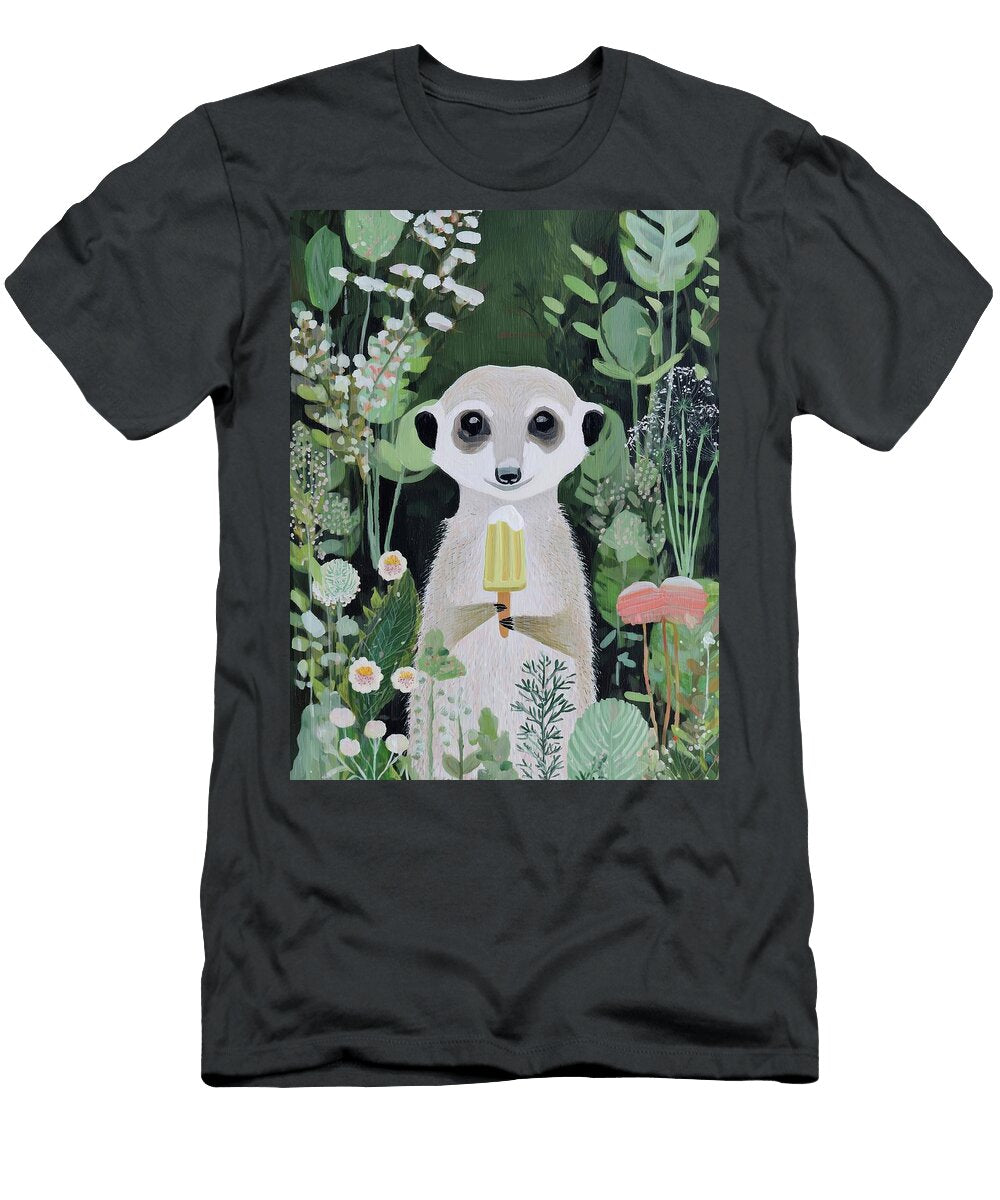 Meerkat Enjoying a Popsicle Illustration 1 Fabrizio Cassetta T-Shirt