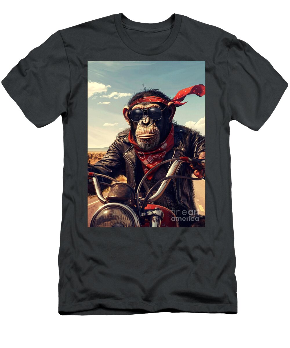 Meerkat Motorcycle Adventure Desert Highway Ride Rhys Jacobson T-Shirt