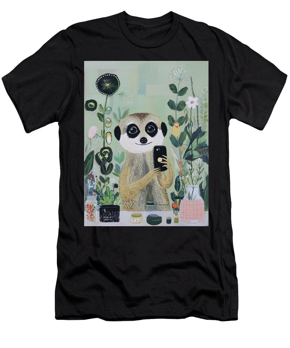 Meerkat Taking a Selfie Fabrizio Cassetta T-Shirt