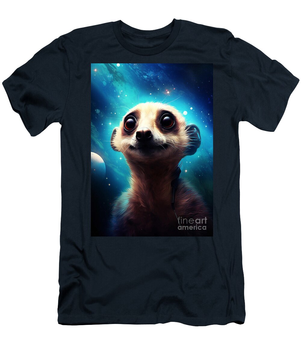 Meerkats a Playful and Social Mammalian Portrait Rhys Jacobson T-Shirt