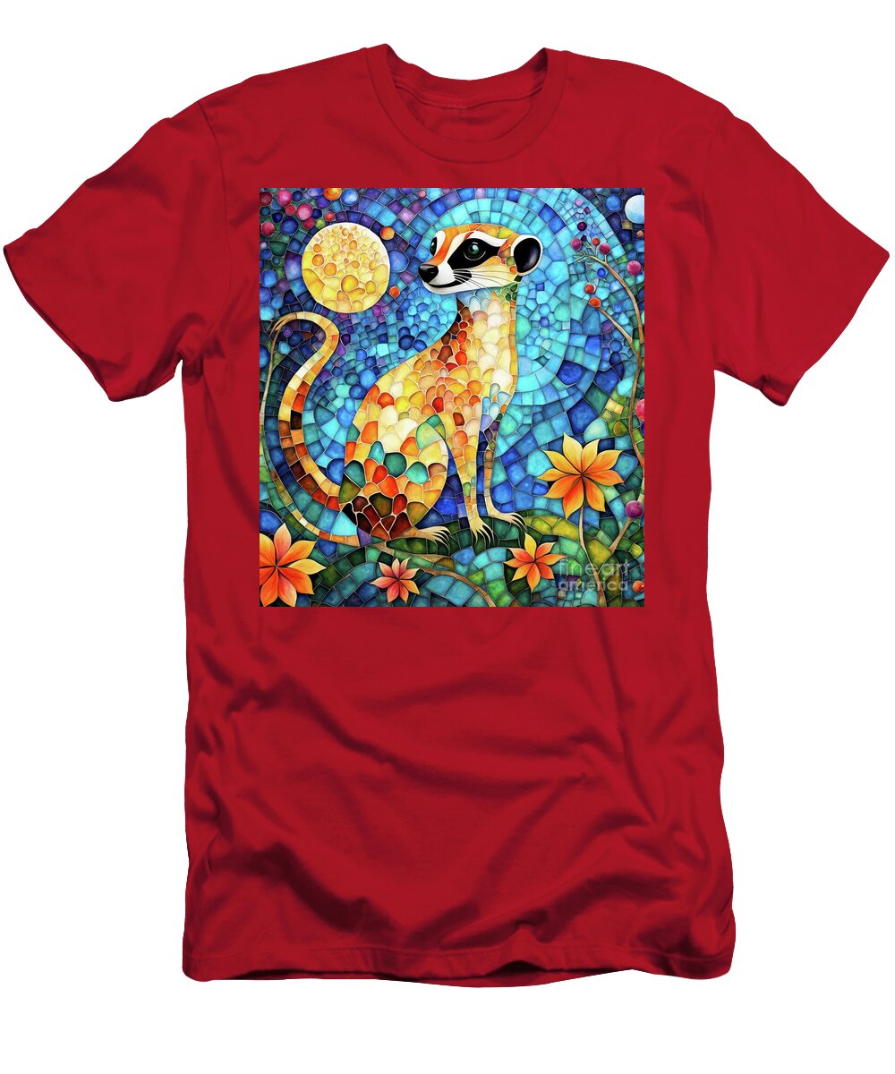 Mosaic Meerkat Debra Miller T-Shirt